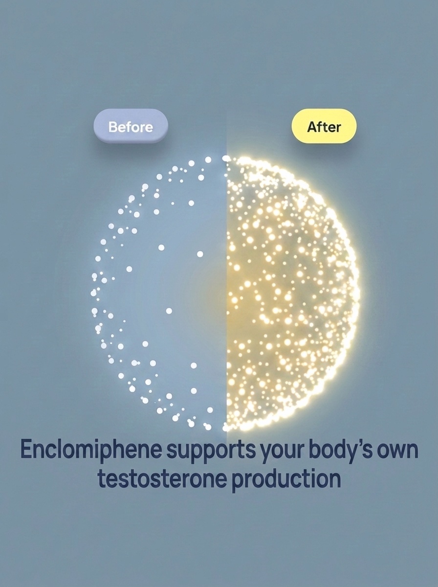 Enclomiphene supports your body's own testosterone production