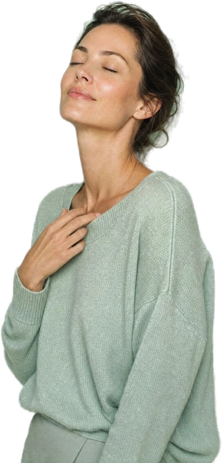 A woman with luminous, healthy skin on the GLOW Protocol